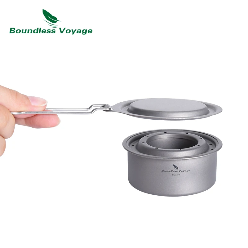 Туристическая Легкая Складная карманная титановая горелка на спиртовой основе Boundless Voyage для кемпинга приготовления пищи