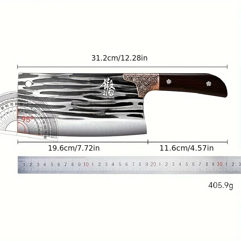 7.72 in Stainless Steel Forged Knife Necessary Slicing Knife Kitchen Cleaver Knife