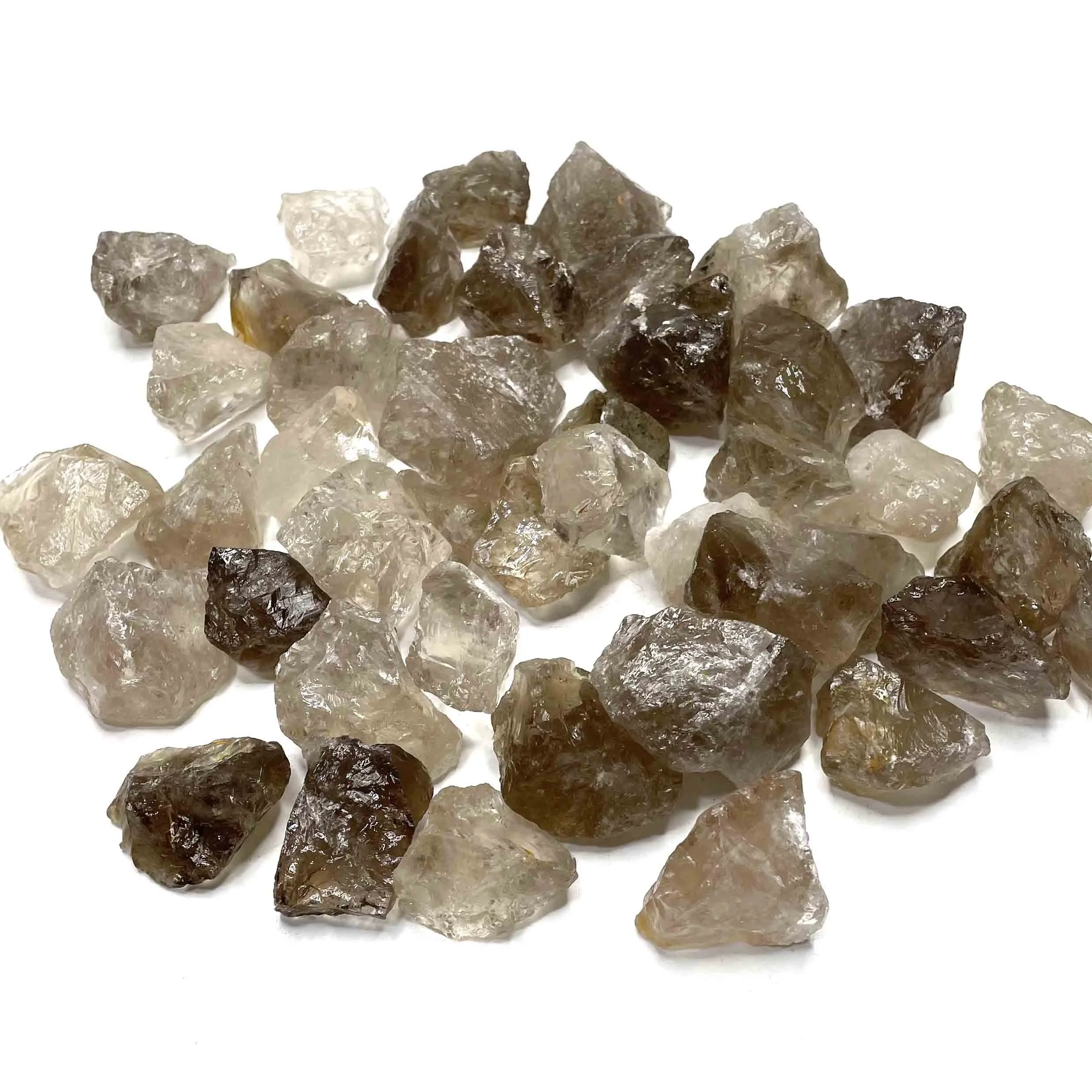 3-5CM Wholesale Spirit Natural Irregular Raw Smoky Quartz Crystal Healing Stones