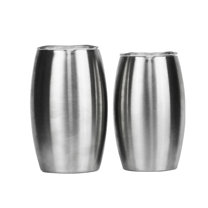 USA Warehouse Stocked 15oz 20oz 25oz Footy Tumbler Cups 304 Stainless Steel Football Shape Coffee Tumbler with Lids and Straws