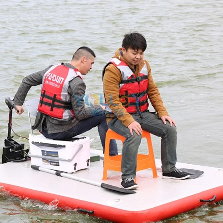 Inflatable swimming water cushion floating dock  fishing and sunbathing platform