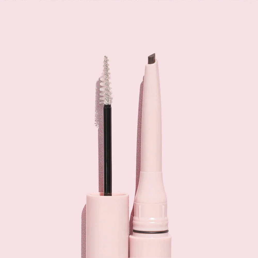 New Arrival 2 In 1 Eye Brow Pencil with Gel on The End Long-lasting Eyebrow Styling Sculpt Set Eye Brow Pencil and Brow Gel