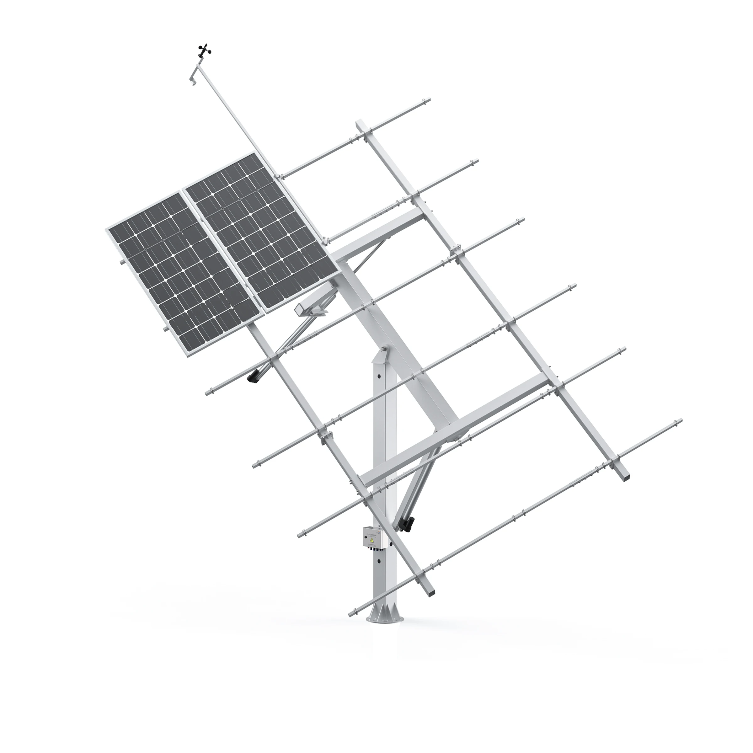 4.5kw HYSM-12PV-66-2LD Dual axis multi-function pv solar rotation tracker solar tracking sun tracking