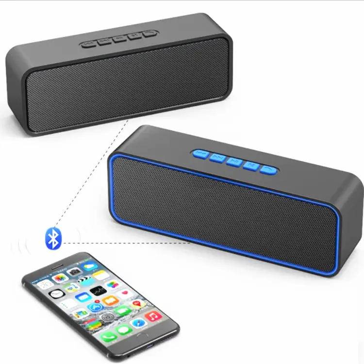 New Design Music player Mini Wireless Speaker Boombox 9D Surround Sound Home Theatre Blue Tooth speakers