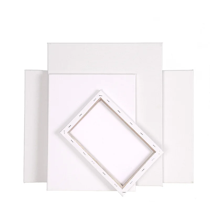 100% Cotton Blank Canvas Frame Different Sizes White Stretched Painting Canvas for Art Painting