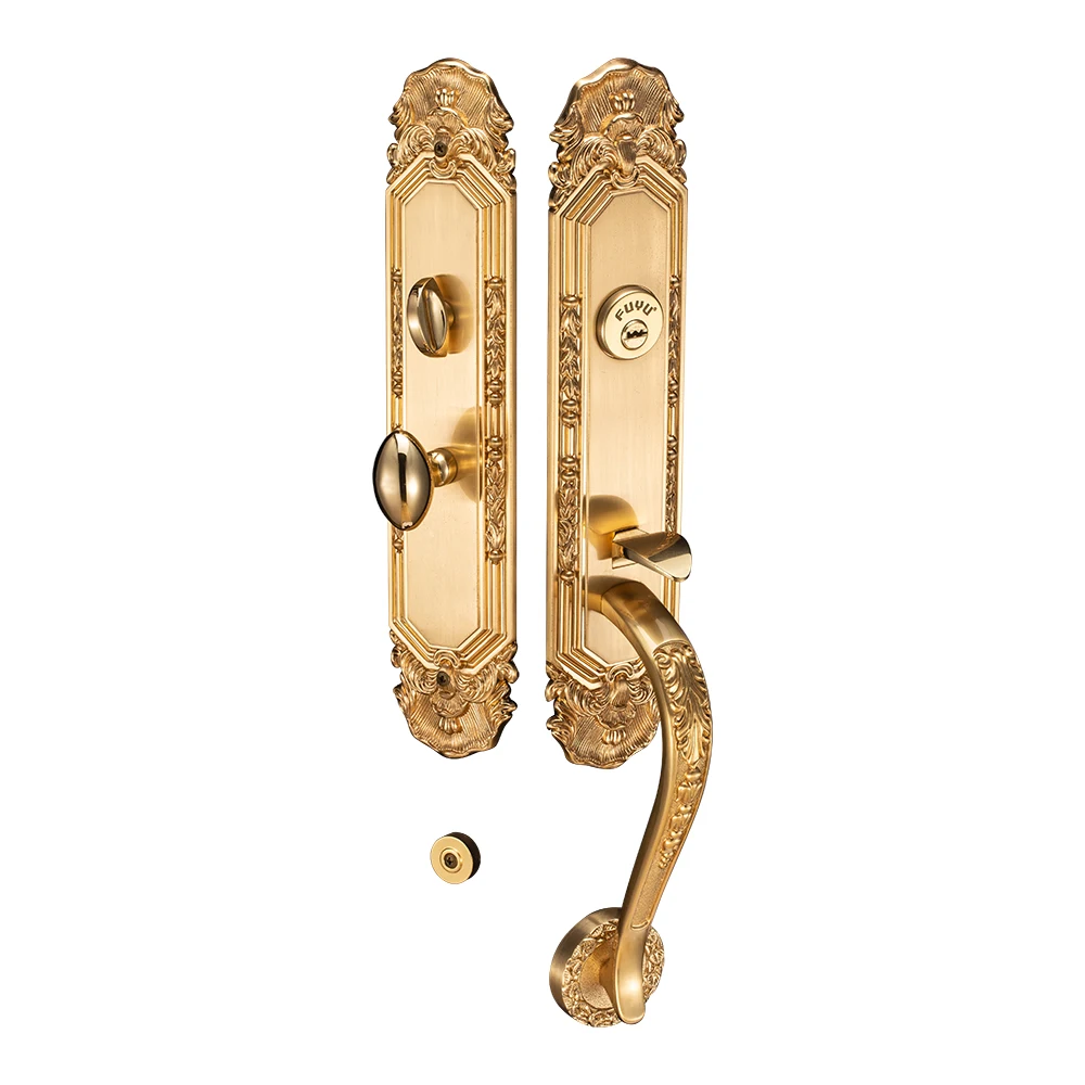 Fancy Metal Doors Outdoor Anti-Theft Lock For Door With Alarm Top Manufacturer Wooden Door Handle Lock Sets