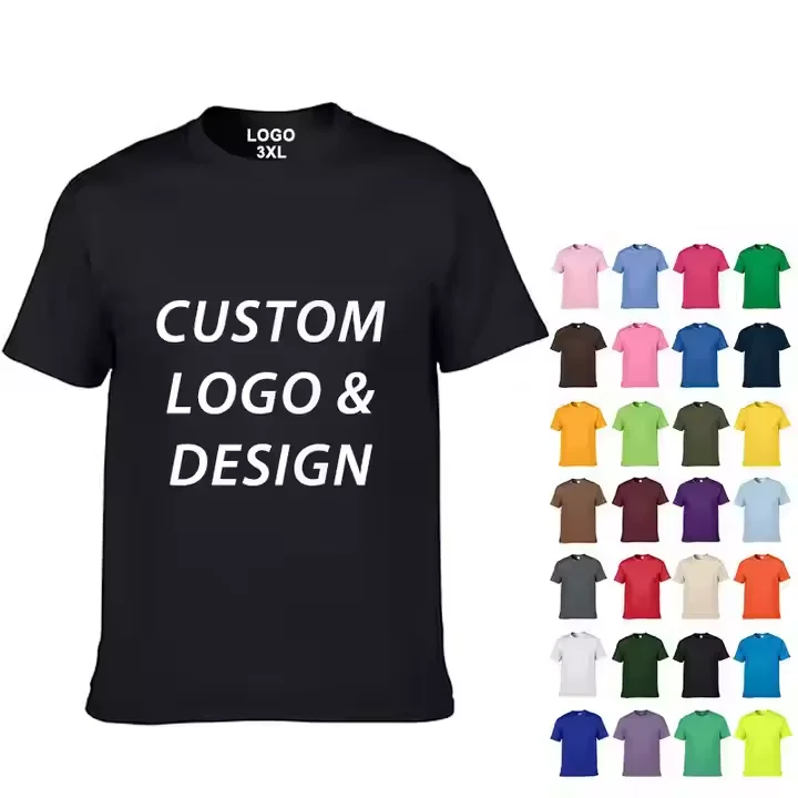 Custom Image Brand Men And Women Diy Cotton Short Sleeved Casual T Shirt Tops Clothes Tshirt