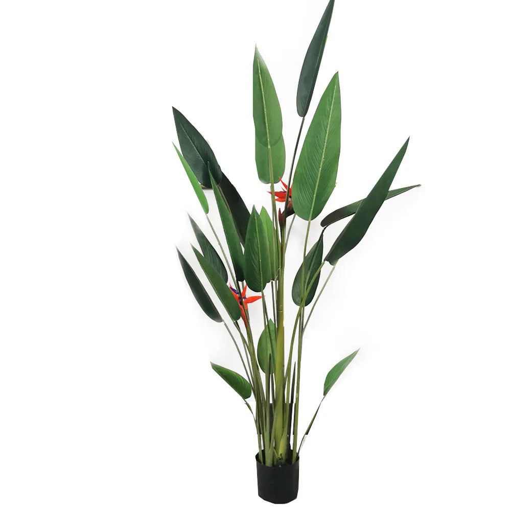 Evergreen Tree Plant Simulation Paradise Bird False Tree Potted Plant Green Indoor Artificial Buxus Topiary Plant Tree Plastic