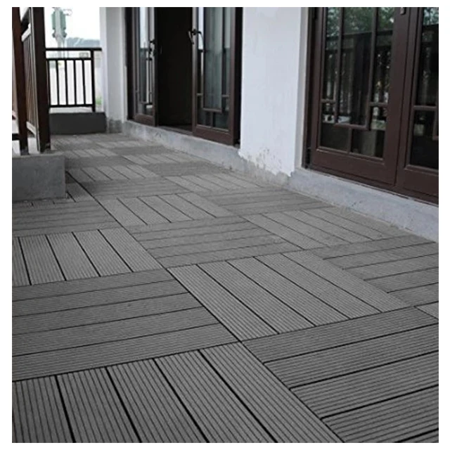Synthetic Decking Wood Interlocking Decking Tiles for outdoor floors/garden pavement/ patio