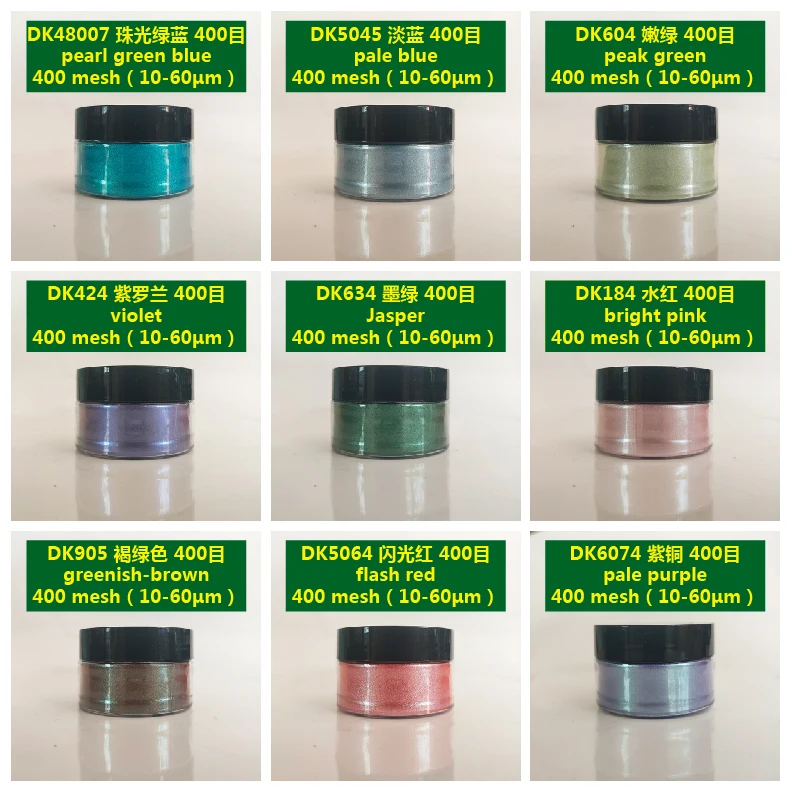 54 Colors Mica Powder Pigment For Epoxy Resin DIY 10G/Jar Pearlescent Pigment For Nail Art Craft products Painting  Slime Ink