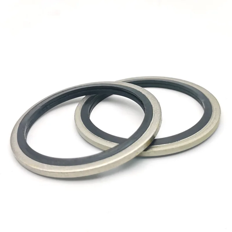 Brown Iron Metal NBR Rubber  Gasket Bonded Seal Washer Metal Combination Gasket