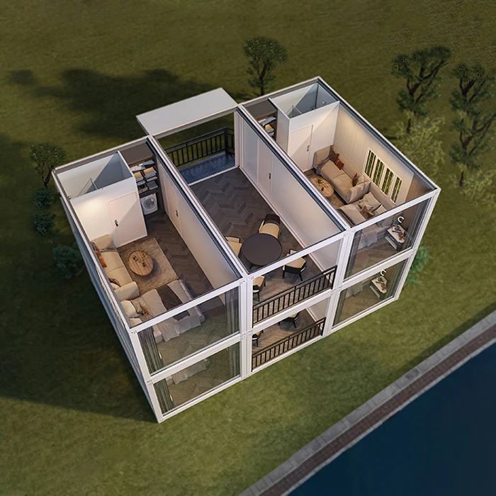 Luxury Design Prefabricated Tiny House Prefab Home China Manufacturer 6 Modular House Detachable Flat Pack Container House