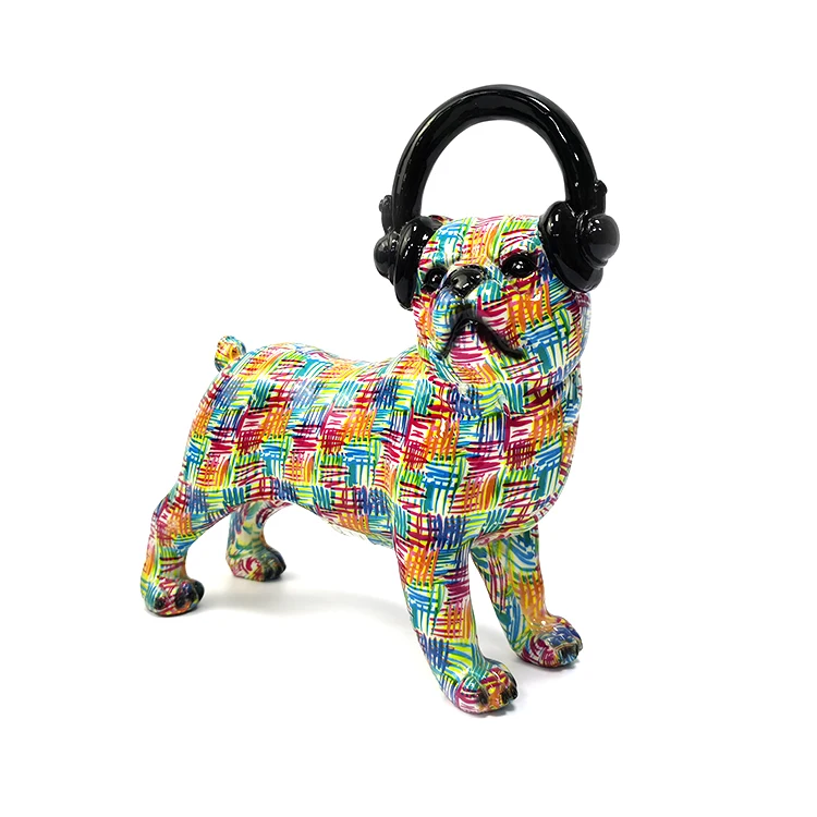 New Design Ornament Crafts Polyresin Statue Poodle Dog Home Decor Resin Statue