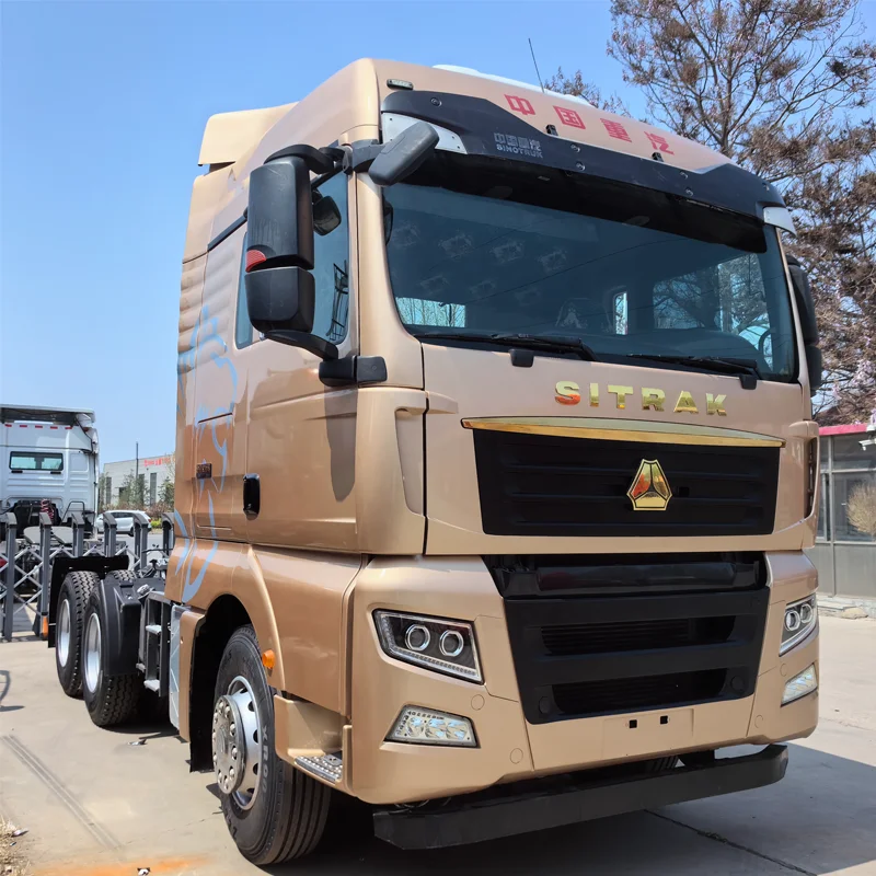 Sinotruck Sitrak 510hp 540hp Euro5 Used tractor truck 6x4 10wheel mining truck trailer for sale