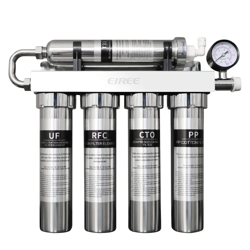 Manufacturer Home Use Counter Top Stainless Steel Tankless ultrafiltration Water Filter System