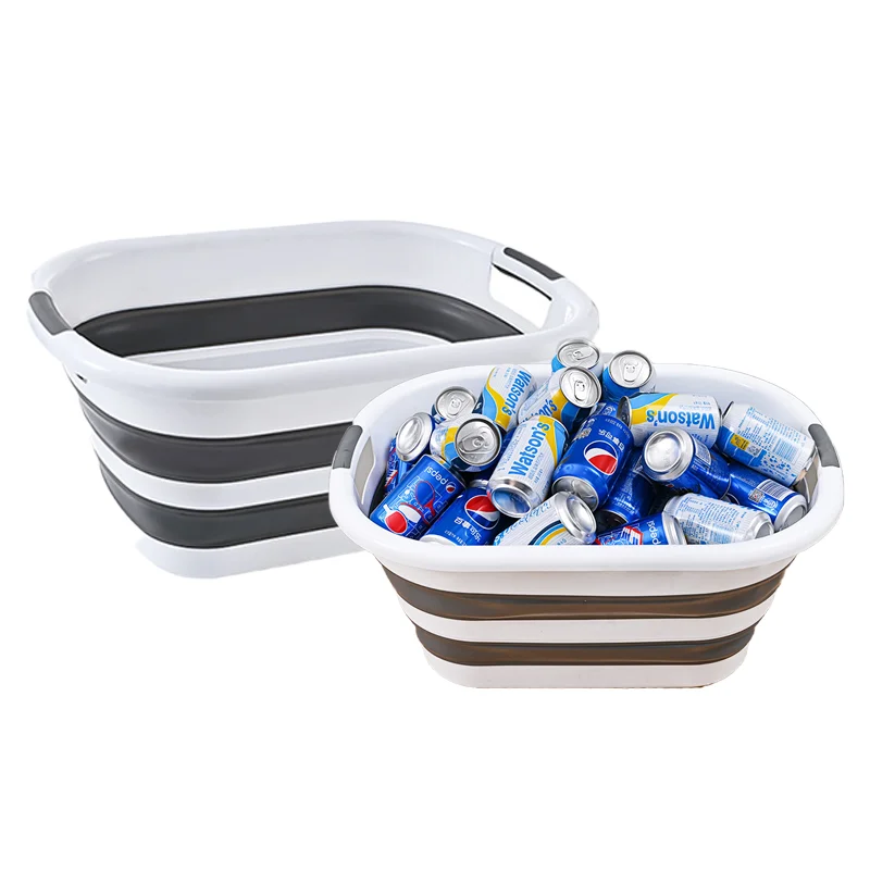 Factory sale bathroom plastic collapsible laundry basket large capacity foldable clothes storage basket