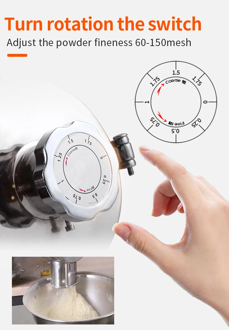 Simple operation new style powerful durable flour soya mill powder crushing machine for restaurant