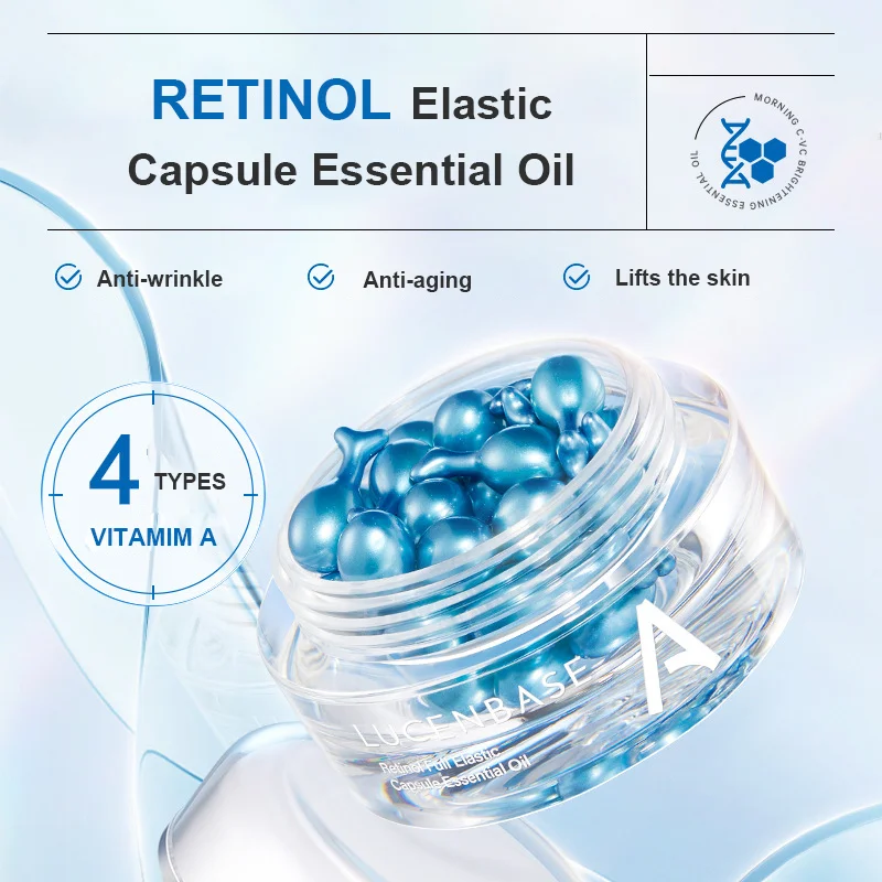 Korean Cosmetics Organic Natural Vitamin C E Retinol Brightening Anti Wrinkle Facial Serum Capsules Skin Care Essential Face Oil