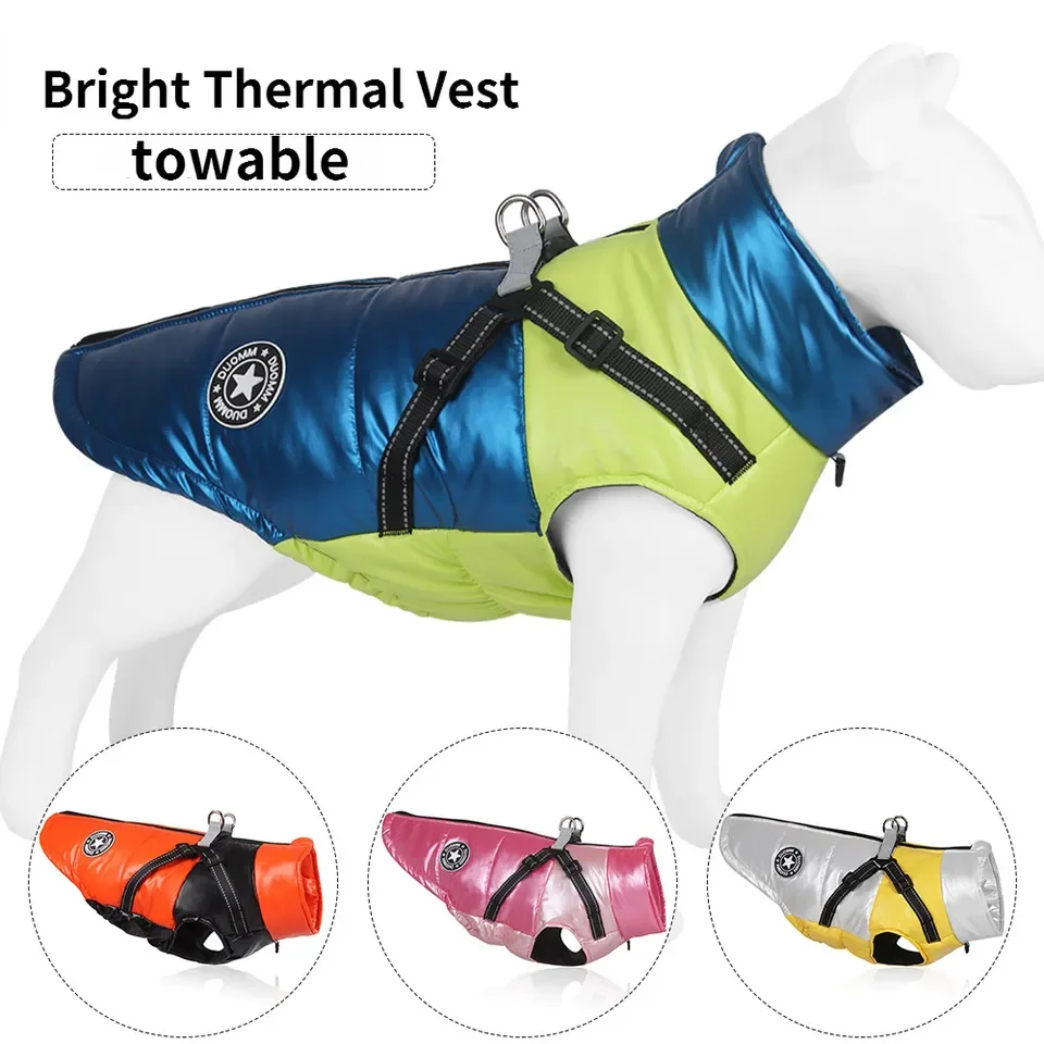 Wind-Proof Custom Wholesale Luxury Winter Dog Clothes Pet Jacket Waterproof Small and Big Dog Coat Apparel Designer Dog Clothing
