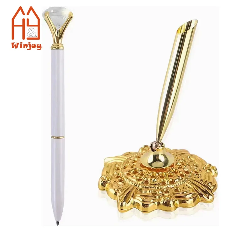 Custom Diamond Crystal Top Fashion Metal Ballpoint Pen For Women & Girls,Office Bank Gift Pens With Customized Logo Printing