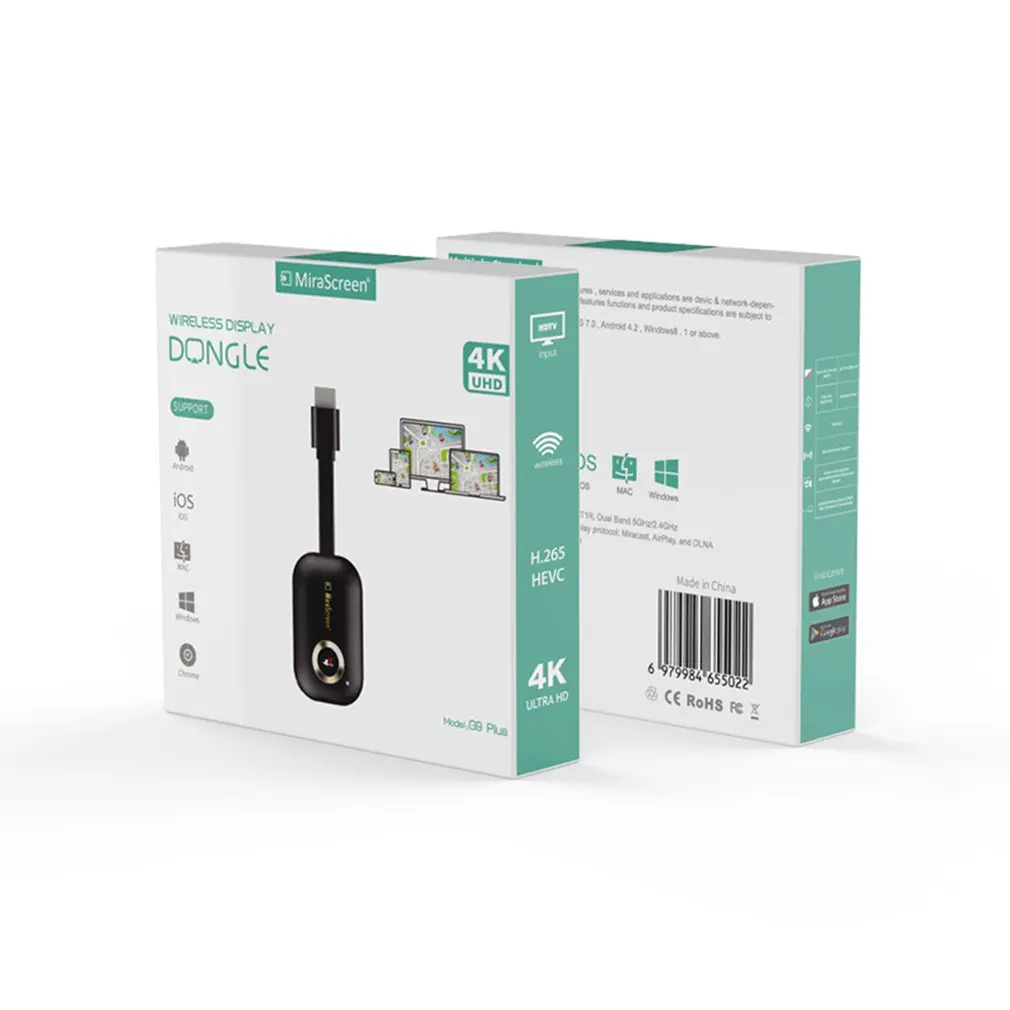 G9 plus mirascreen 4k 1080P mirror screen wifi display dongle miracast