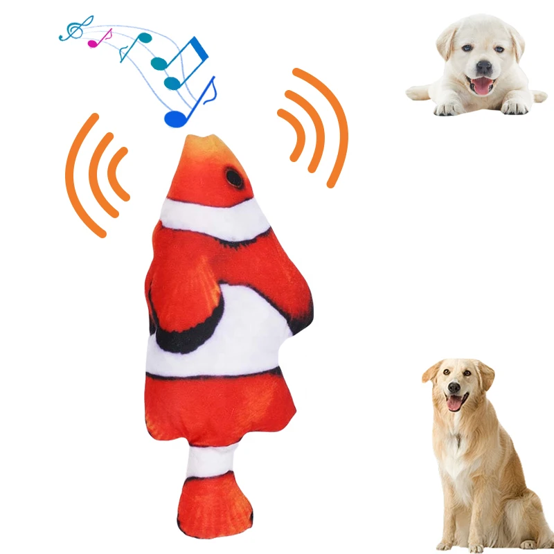 Factory Wholesale High Quality Durable Interactive Pet Toy Funny Stuffed Plush Fish Dog Squeaky Toy Pet Squeak Toys