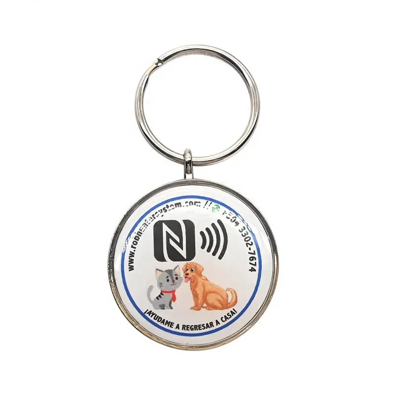 13.56MHz NFC Pet ID Tag Electronic Dog Collar Tag QR Code RFID Pet Tracking Tag