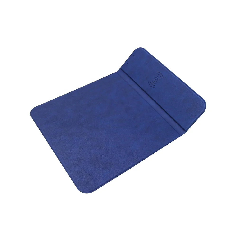 3 in 1 Foldable Office Mouse Pad with Phone Holder Stand and 10W Quick Wireless Charger for iPhones 11 Pro Max with LED