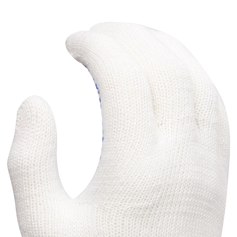 XINGYU 10 Gauge Knitted Polyester PVC Dots Gloves Dotted Cotton Machinist Working PVC Dotted Gloves