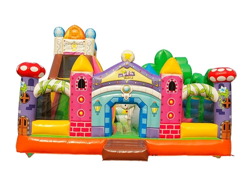 Hot Sell Family Amusement Inflatable Trampoline Castle Inflatable Bouncer Slide
