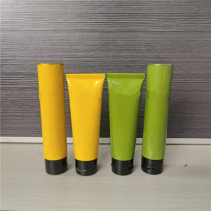 85ml 100ml 120ml Empty Aluminum Tubes Facial Cleanser Flip Top Cap Metal Package Cosmetics Tube Diameter 35mm
