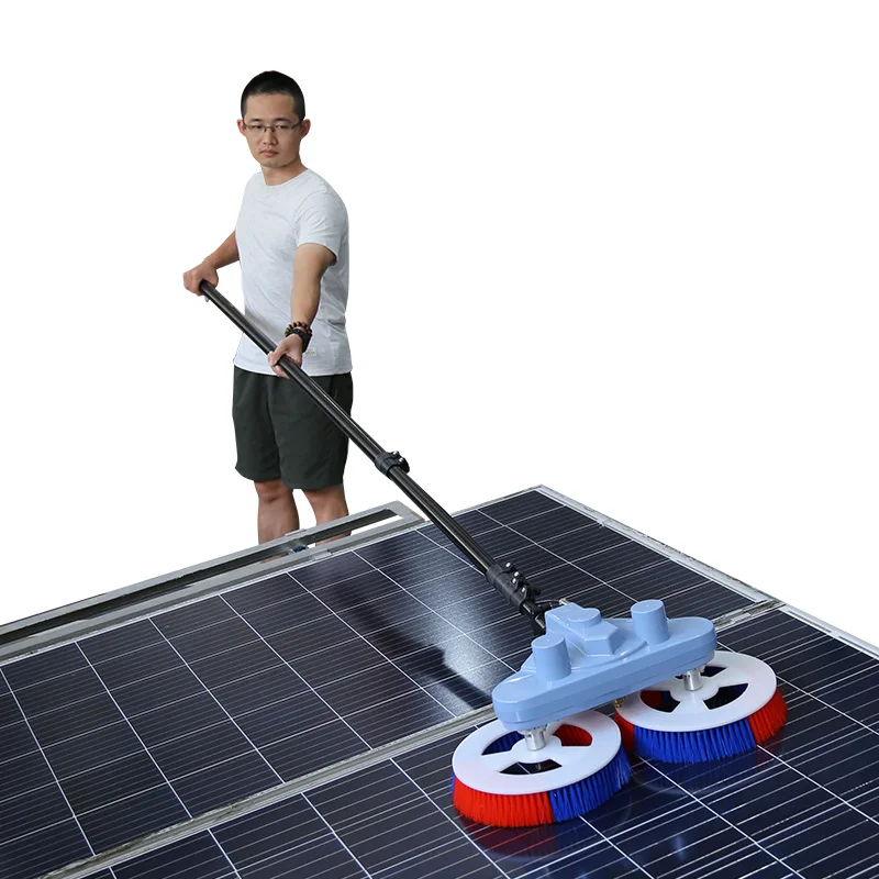 Multifit Intersolar Pop Solar Panel Cleaning Brush 5.5m Telescopic Rod  with Holder Battery Operated Panel Rotary Solar Brush