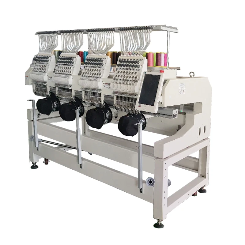 High Speed 4 head machine embroidery 12 15 multi-needle Cap Tshirt shoe Embroidery Machine