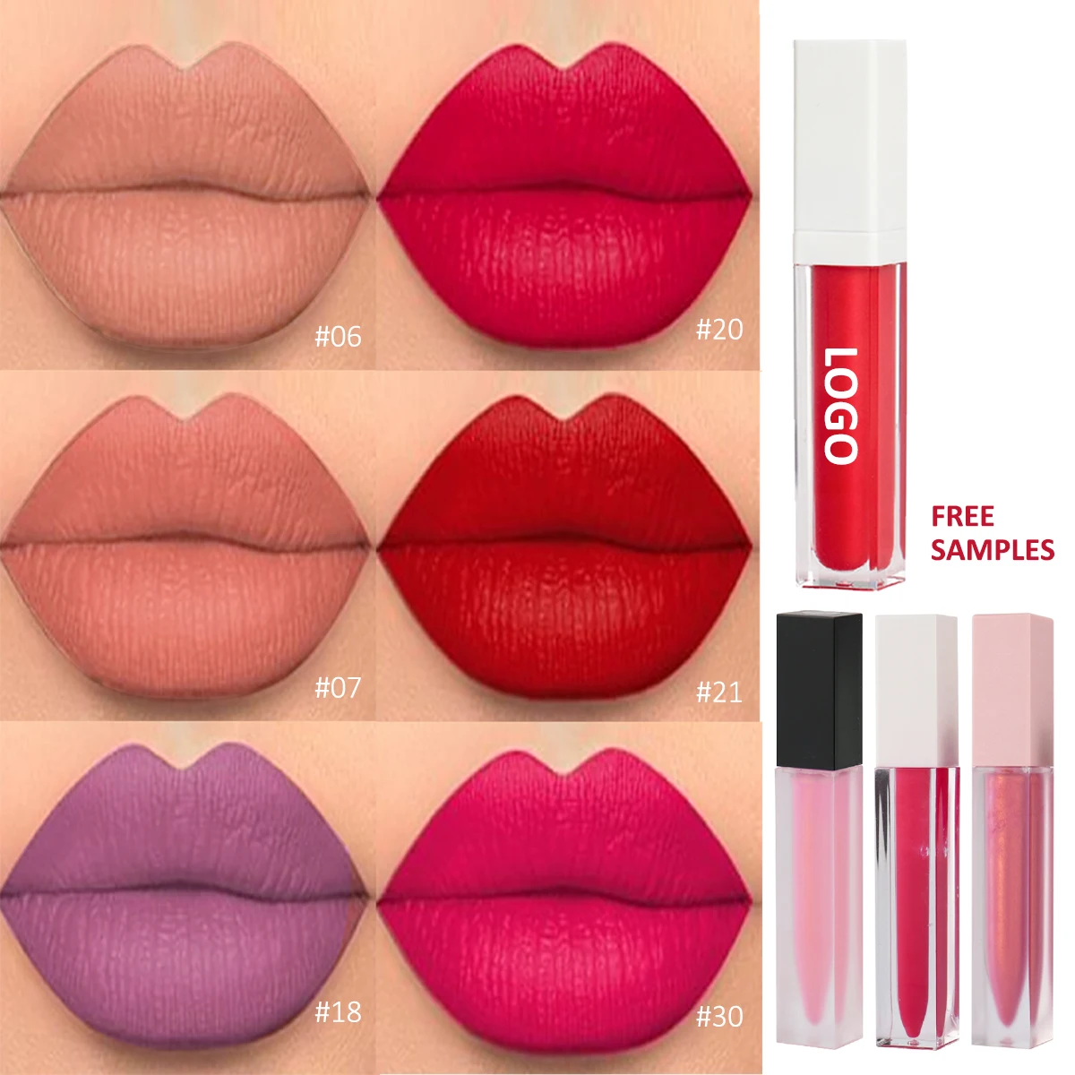 Low moq matte liquid lipstick private label waterproof long lasting matte custom liquid lipstick