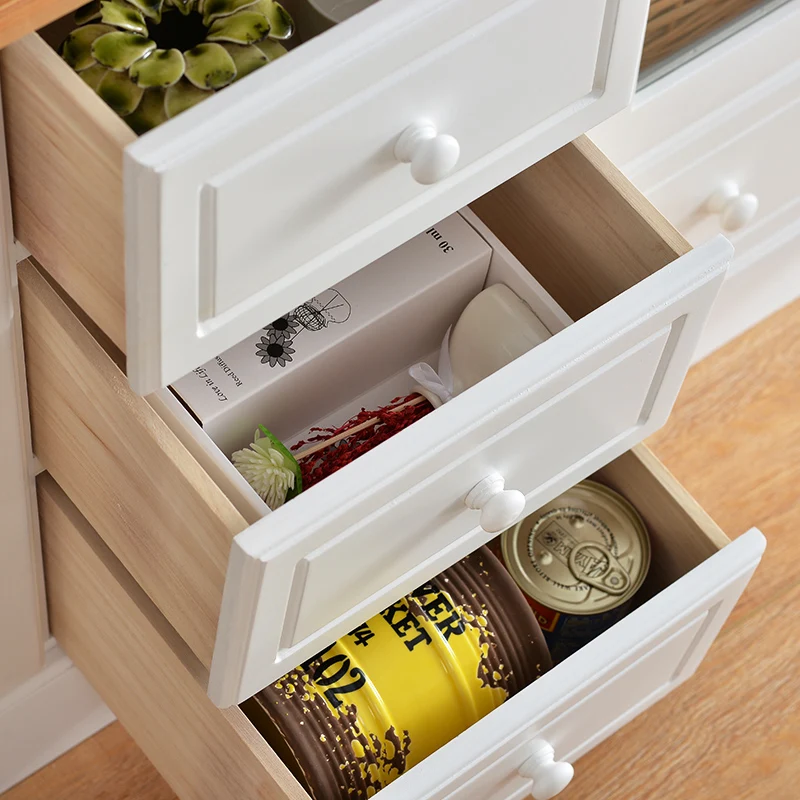 
Mid-Century Style Spice Console Table Sideborad Storage Cabinet with Drawer 