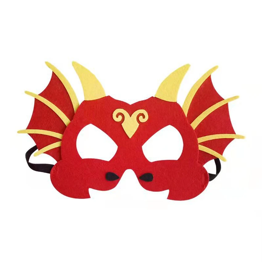 Dinosaur halloween felt masks for dino theme birthday party favors costumes supplies halloween dress-up party