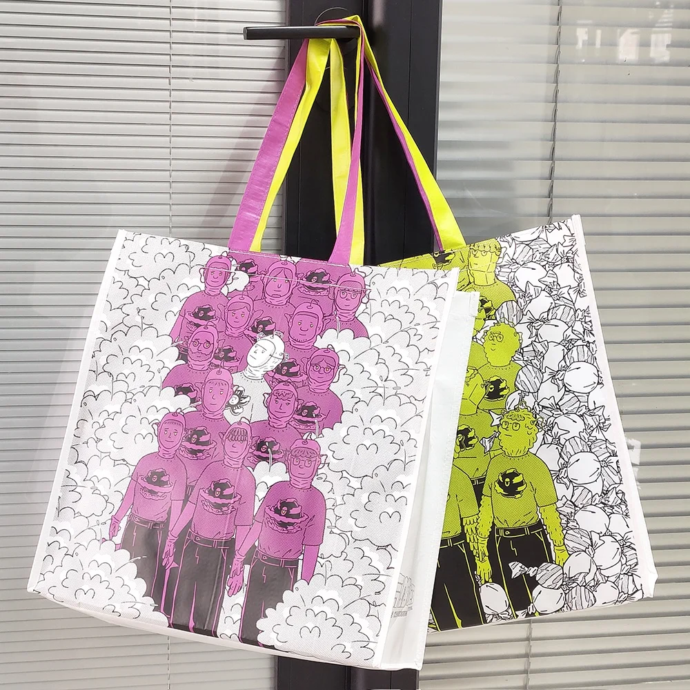 Promotional foldable laminated pp woven shopping bag non woven bag with printing