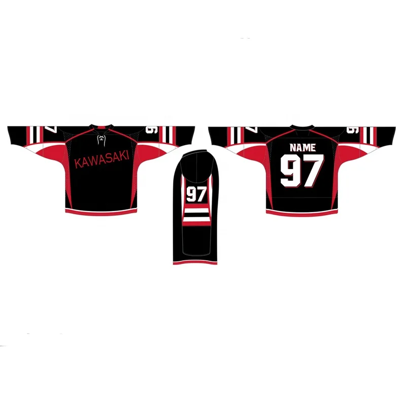 Christmas Customized Design Sublimation Print red wings jersey Hockey Jerseys for your Family