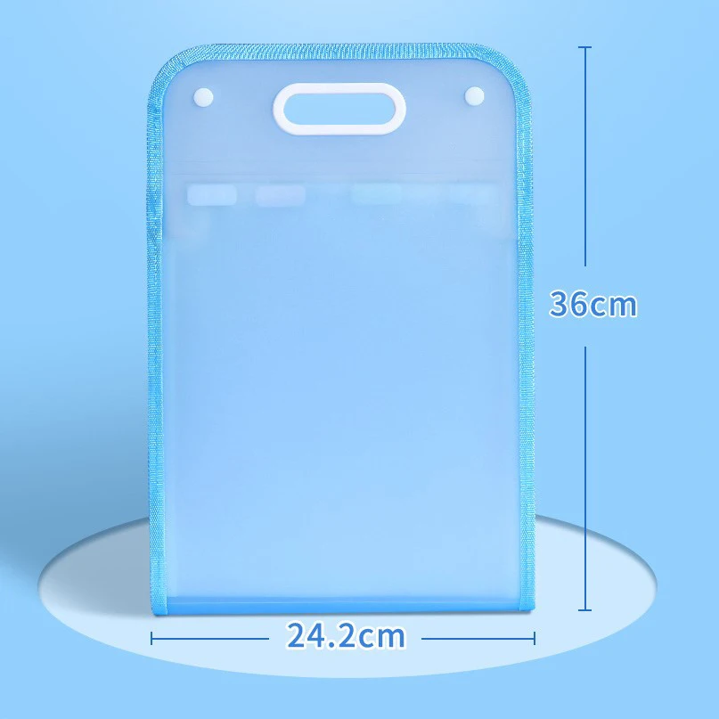 Colorful PVC PP Plastic Work Custom Bag Paper Expandable Organizer Document File folder With Handle
