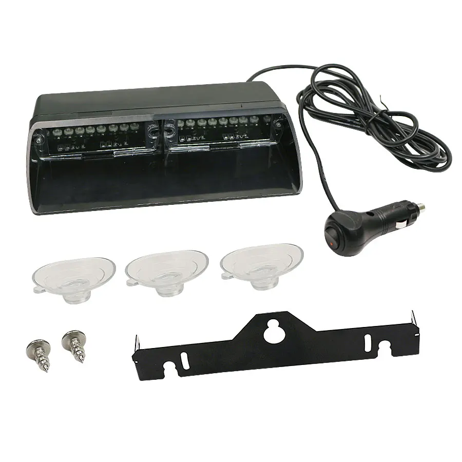 Car 16 LED Red/Blue Amber/Wite Signal Viper S2 Police Strobe Flash Light Dash Emergency Flashing windshield Warning Light 12v