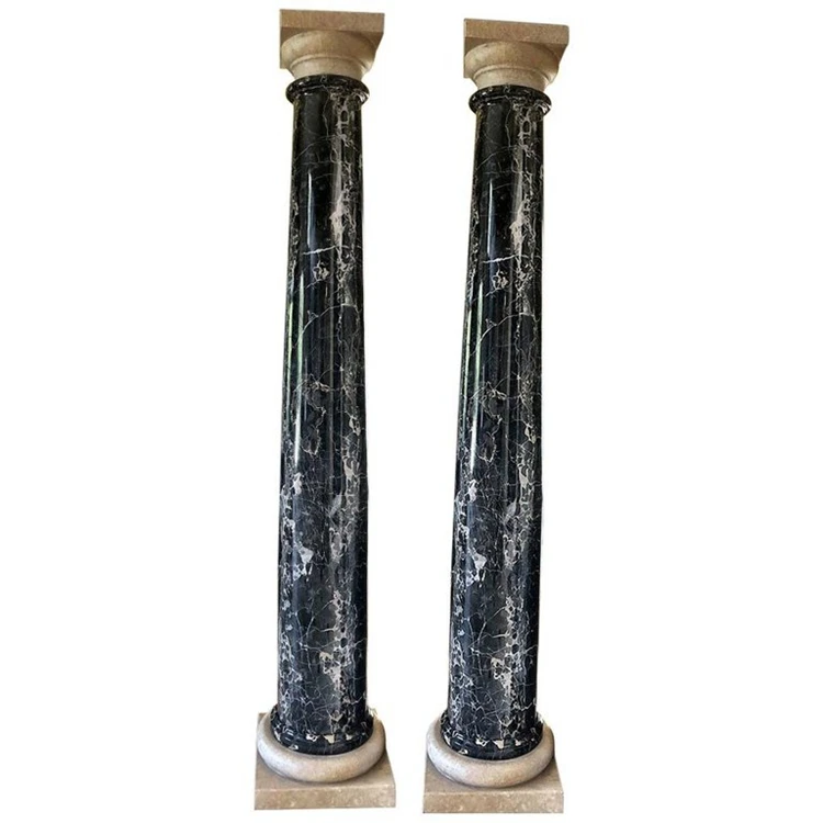 Fine Quality Luxury Green Decorative Marble Stone Column for Sale