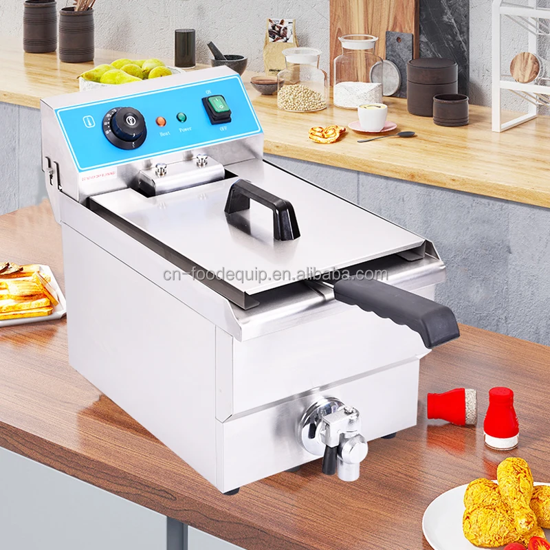 16LChip Fryer Deep Fat Electric Fryers Chicken Machine Commercial Counter Top Electric Deep Fryer