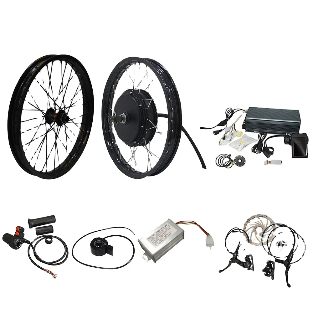 QS Motor 205 50H V3 Electric high power bicycle kit / E bike kit / spoke hub Motor 3000W Powerful Hub Motor Kit