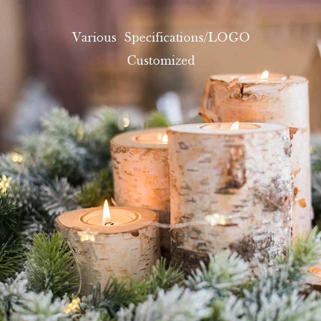 Vietnam Wholesale Natural Candle Stand Holders Tea Light Decorating Pillar Wooden Candle Holders