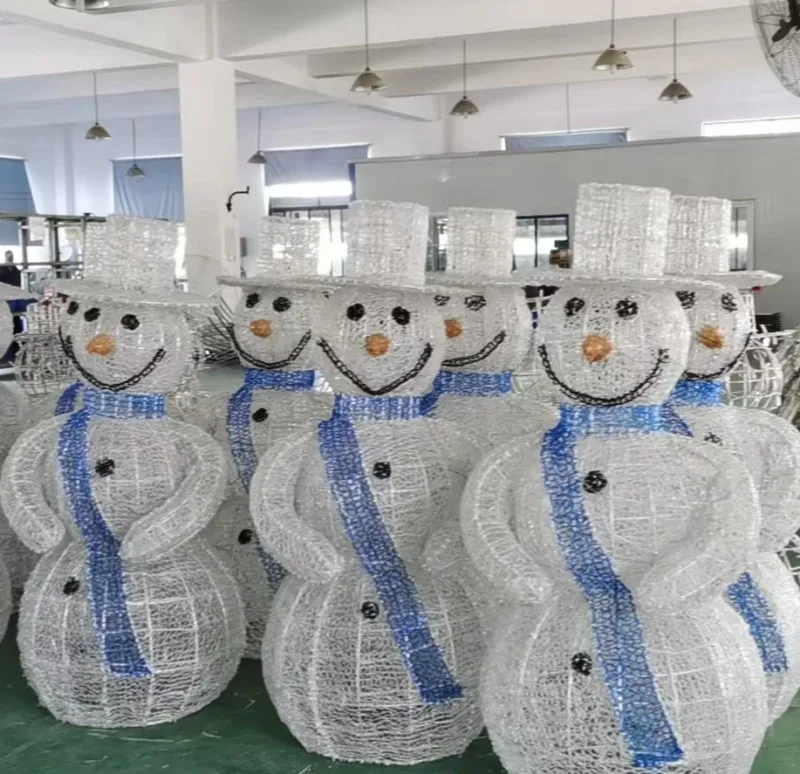 High quality 3D Snowman motif lights with ip65 waterproof rating can be customized for any size