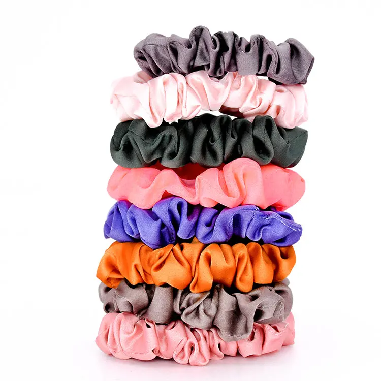 Hair Accessories Elastic polyester Hair Ties Band 15mm polyester Hair Scrunchies  for Women