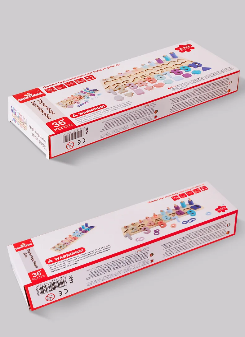 Multifunction Shape Matching Math Board Learning Maths Tool Number Shape Montessori Toys Wooden