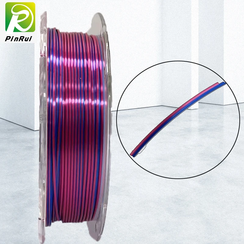 2 Colors In filament 1.0kg 0.25kg Dual Color Filament Magic Color Pla 3d Printer Filament