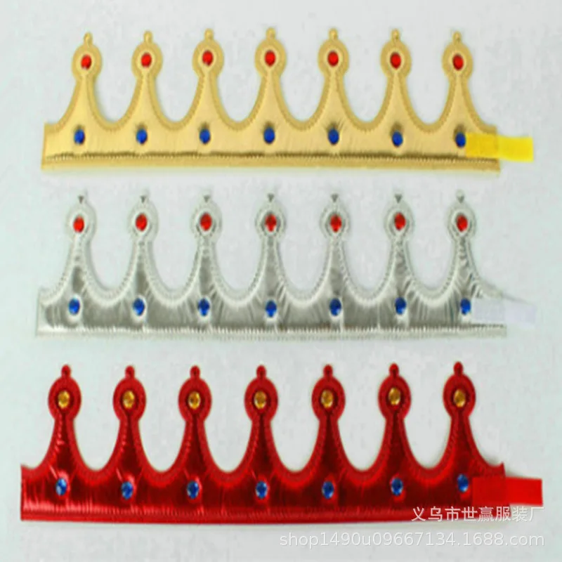 Hot Sale Golden Royal King Plastic Crowns Delicate Birthday Crown Hat for Kids Birthday Baby Shower Party Costume Accessory