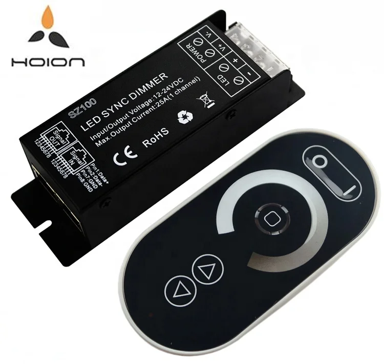 Hot selling led single color dimmer led dimmer switch led touch sync dimmer 1*25A dc12v-24v ce rohs warranty